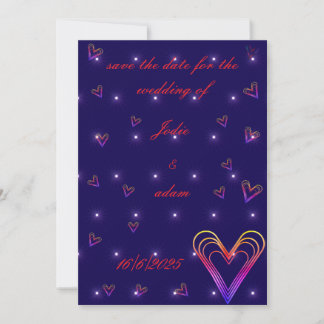 cute little colorful heart heart save the date