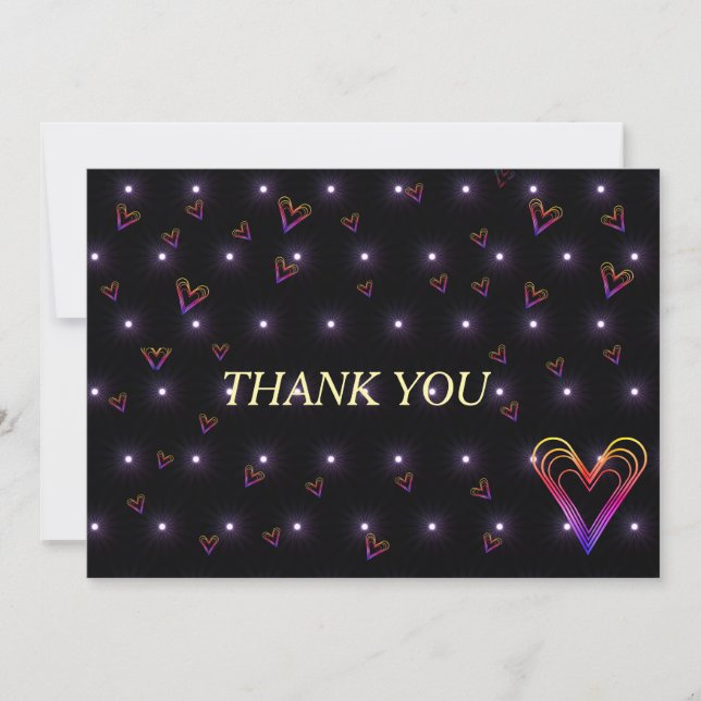 cute little colorful heartheart thank you card (Front)