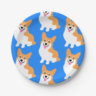 corgi paper plates
