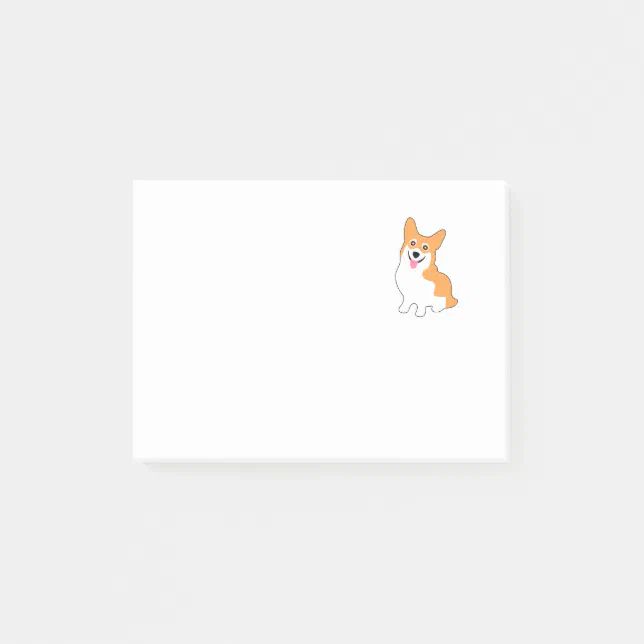 Editable Corgi Notes Cute Little Corgi Post-it Notes | Zazzle