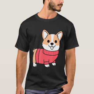 Cute Little Corgi Wearing A Sweater Christmas