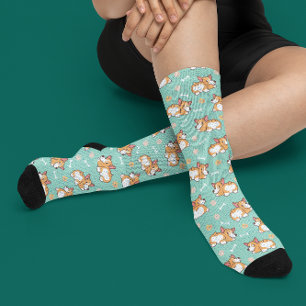 Cute Little Corgis Pattern Socks
