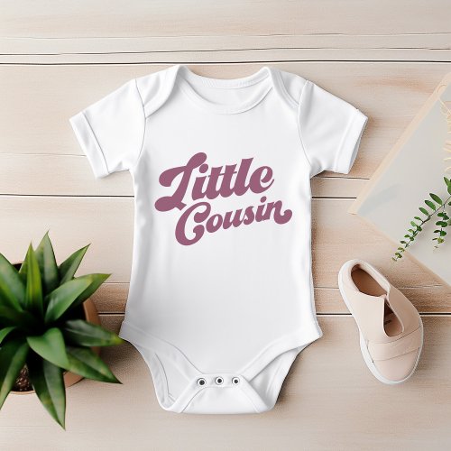 Cute Little Cousin  Purple Matching Family Baby Bodysuit