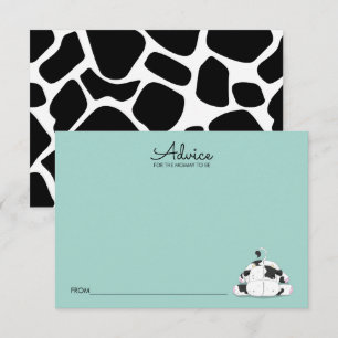 Cute Little Cow Baby Shower Advice Card For Mom