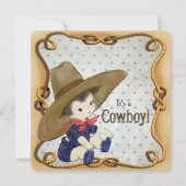Cute Little Cowboy Baby Shower Invitation (Front)