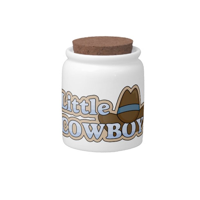 Cute Little Cowboy Hat Western Spare Change Bank Candy Jar (Front)