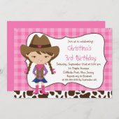 Cute Little Cowgirl Birthday Party Invitations | Zazzle