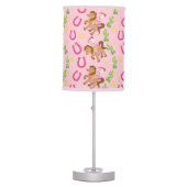 Cute Little Cowgirl Pattern Table Lamp (Front)