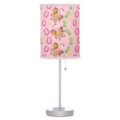 Cute Little Cowgirl Pattern Table Lamp (Left)