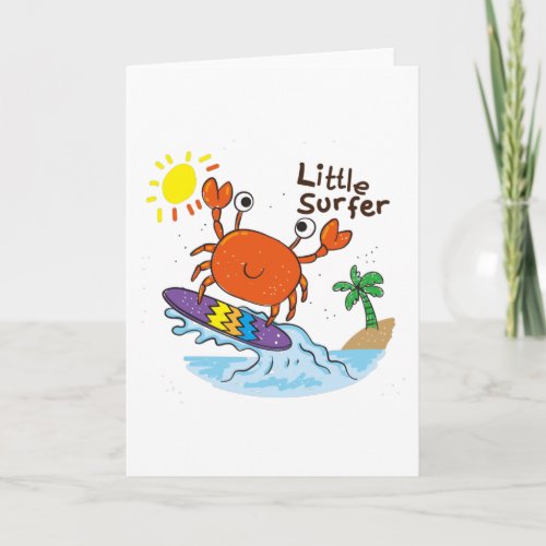 Cute little crab card