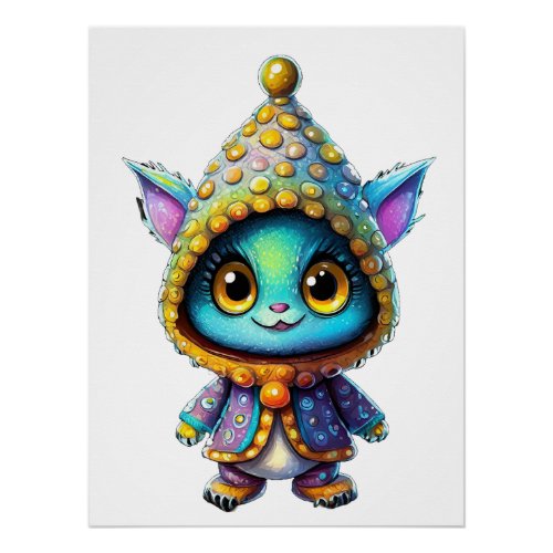 Cute little creatures _ Glossy Poster