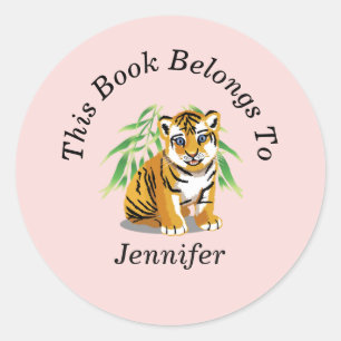 Cute Little Cub Back to School Classic Round Sticker