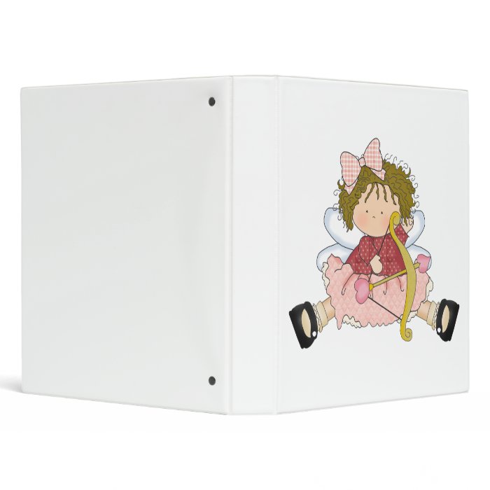 cute little cupid light brown hair girl 3 ring binder