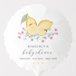 Cute Little Cutie Lemon Citrus Baby Shower Balloon