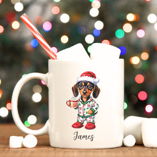Cute little Dachshund Christmas Mug