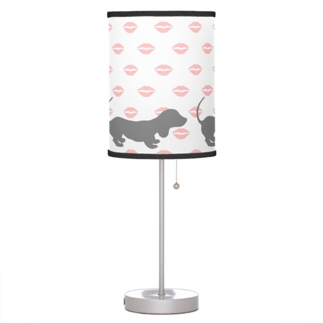 Cute Little Dachshund Design Table Lamp (Left)