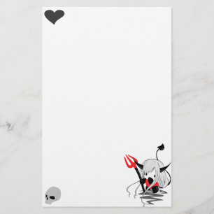 Cute Little Devil Girl Stationery