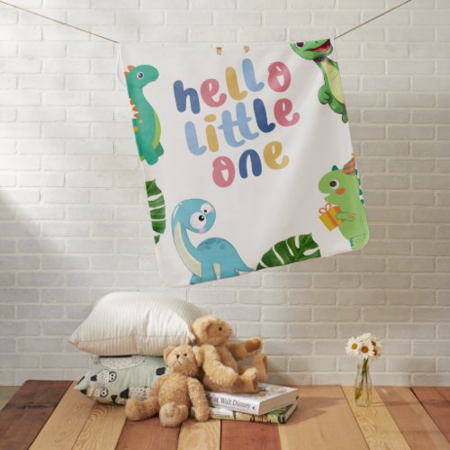 Cute Little Dino Baby Shower Baby Blanket