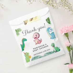 Cute Little Dino Baby Shower Favor Bag