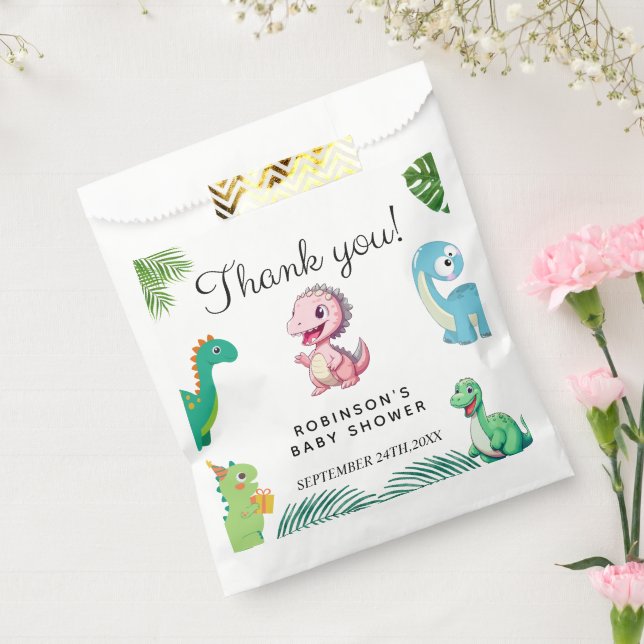 Cute Little Dino Baby Shower Favor Bag (Sealed)