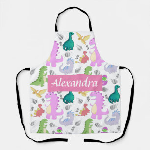 Cute Little Dino Toddler Apron