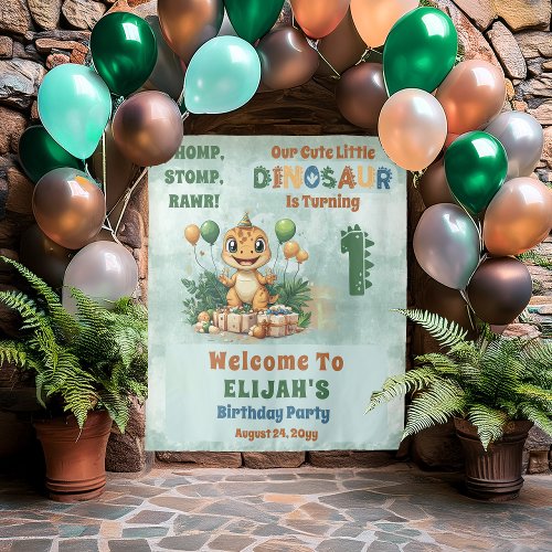 Cute Little Dinosaur Boy 1st Birthday Party