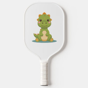 cute little dinosaur carbon fiber pickleball paddle