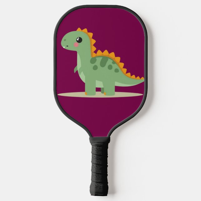 cute little dinosaur pickleball paddle (Back)