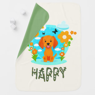 Cute little dog baby blanket