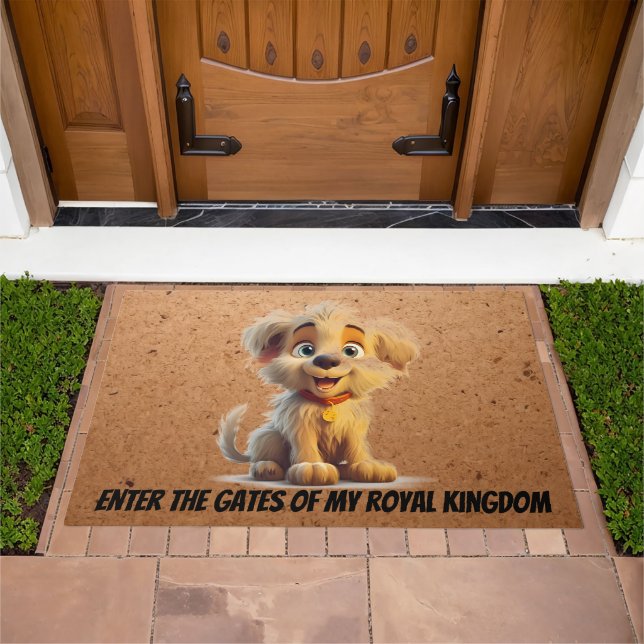 Cute Little Dog - My Kingdom Doormat (Outdoor)