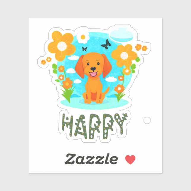 Cute little dog sticker (Sheet)