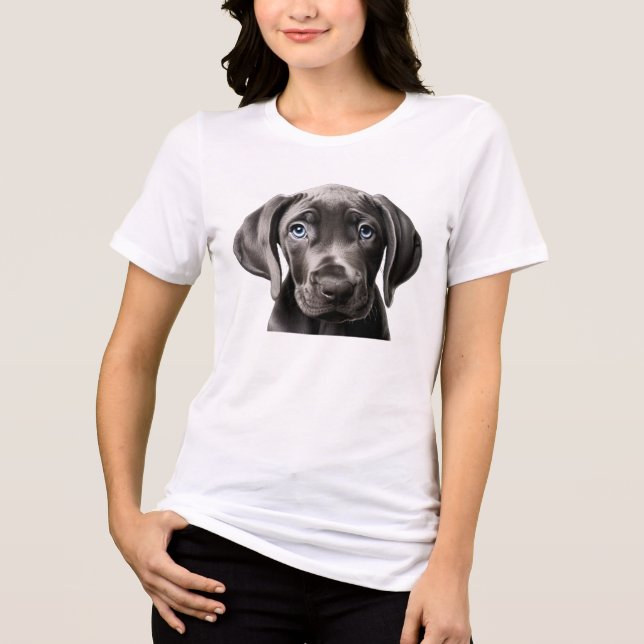 Cute little dog Tri-Blend shirt (Front)