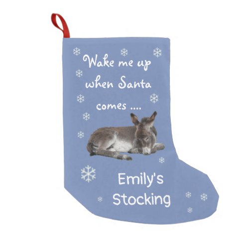 Cute Little Donkey Small Christmas Stocking