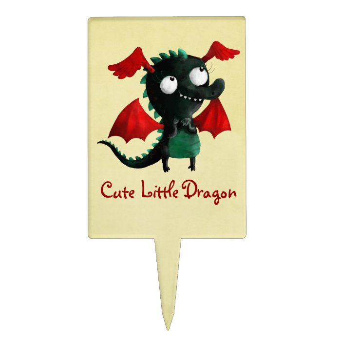 Cute Little Dragon Cake Topper