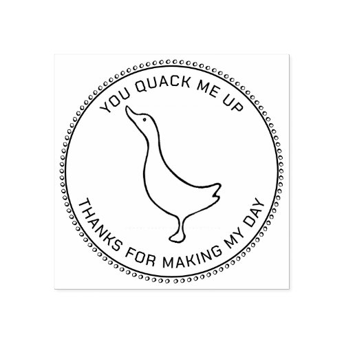Cute Little Duck Bird Comical Note Card Stamp