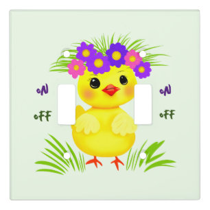 Cute little duck light switch cover