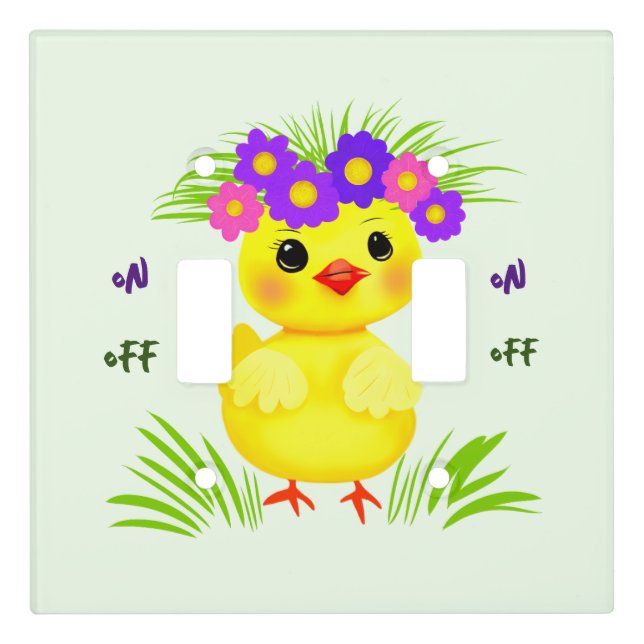 Cute little duck light switch cover (Front)