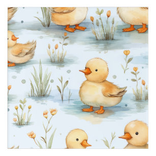 Cute Little Duckling Pattern Acrylic Print