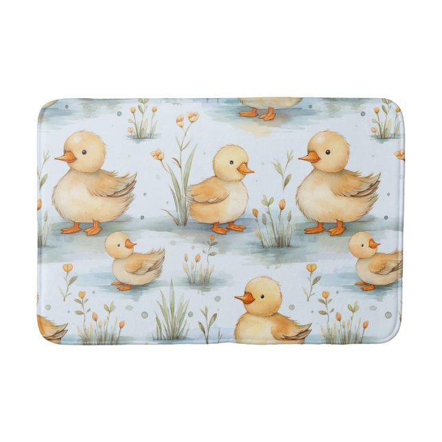 Cute Little Duckling Pattern Bath Mat (Front)