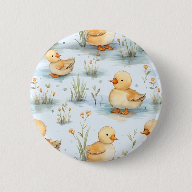 Cute Little Duckling Pattern Button (Front)