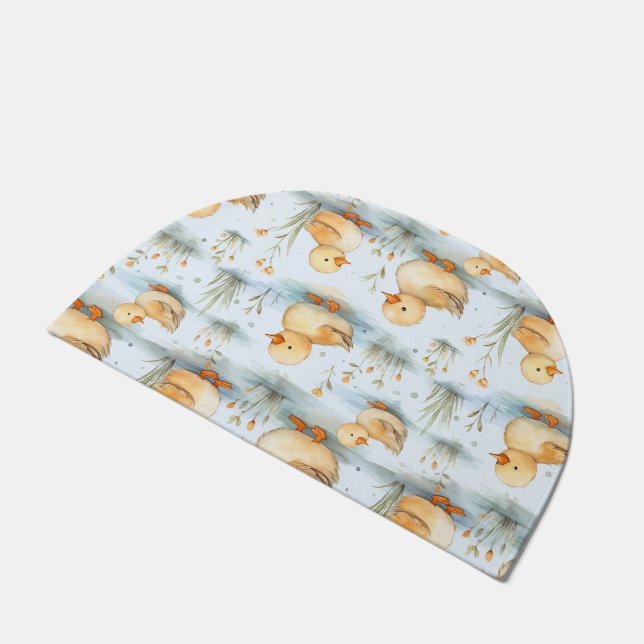 Cute Little Duckling Pattern Door Mat (Angled)
