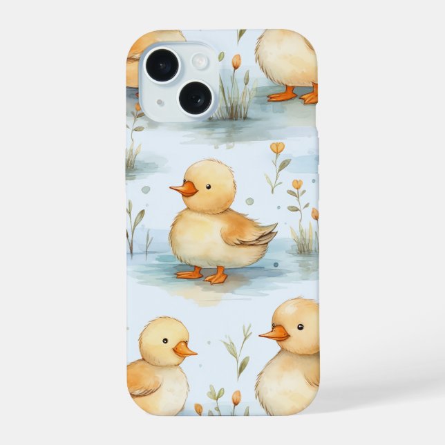 Cute Little Duckling Pattern Iphone Case (Back)