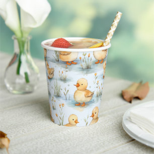 Cute Little Duckling Pattern Paper Cups