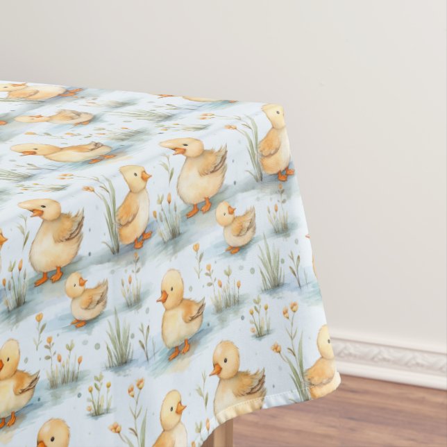 Cute Little Duckling Pattern Tablecloth (In Situ)