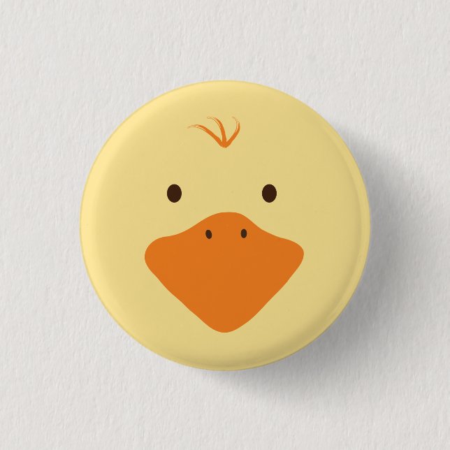 Cute Little Ducky Face Button (Front)