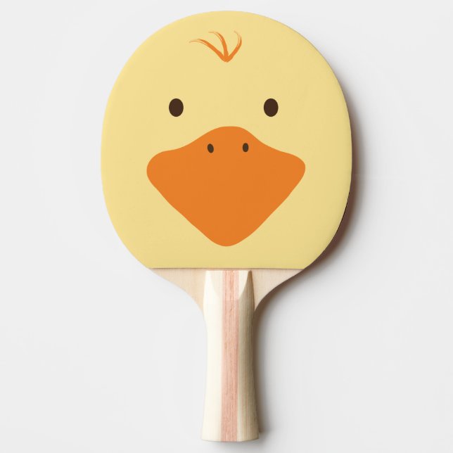 Cute Little Ducky Face Ping-Pong Paddle (Front)