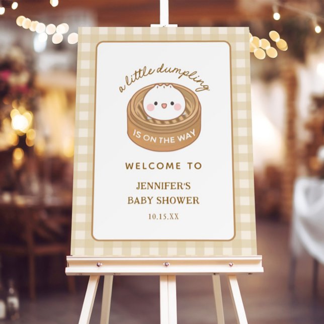 Cute Little Dumpling Baby Shower Welcome Sign (Creator Uploaded)
