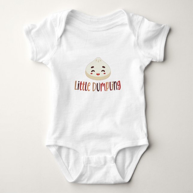 Cute Little Dumpling, Funny Baby Shower  Baby Bodysuit (Front)