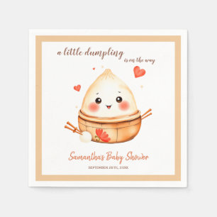 Cute Little Dumpling Watercolor Baby Shower Napkins