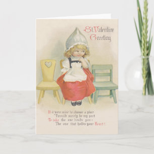 Cute Little Dutch Girl Chairs Holiday Card